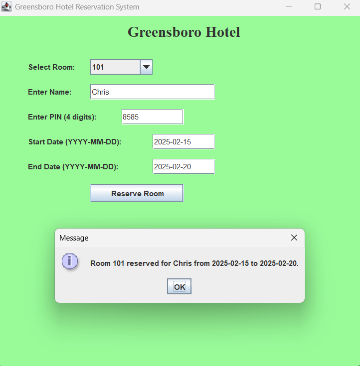 Room Selection UI